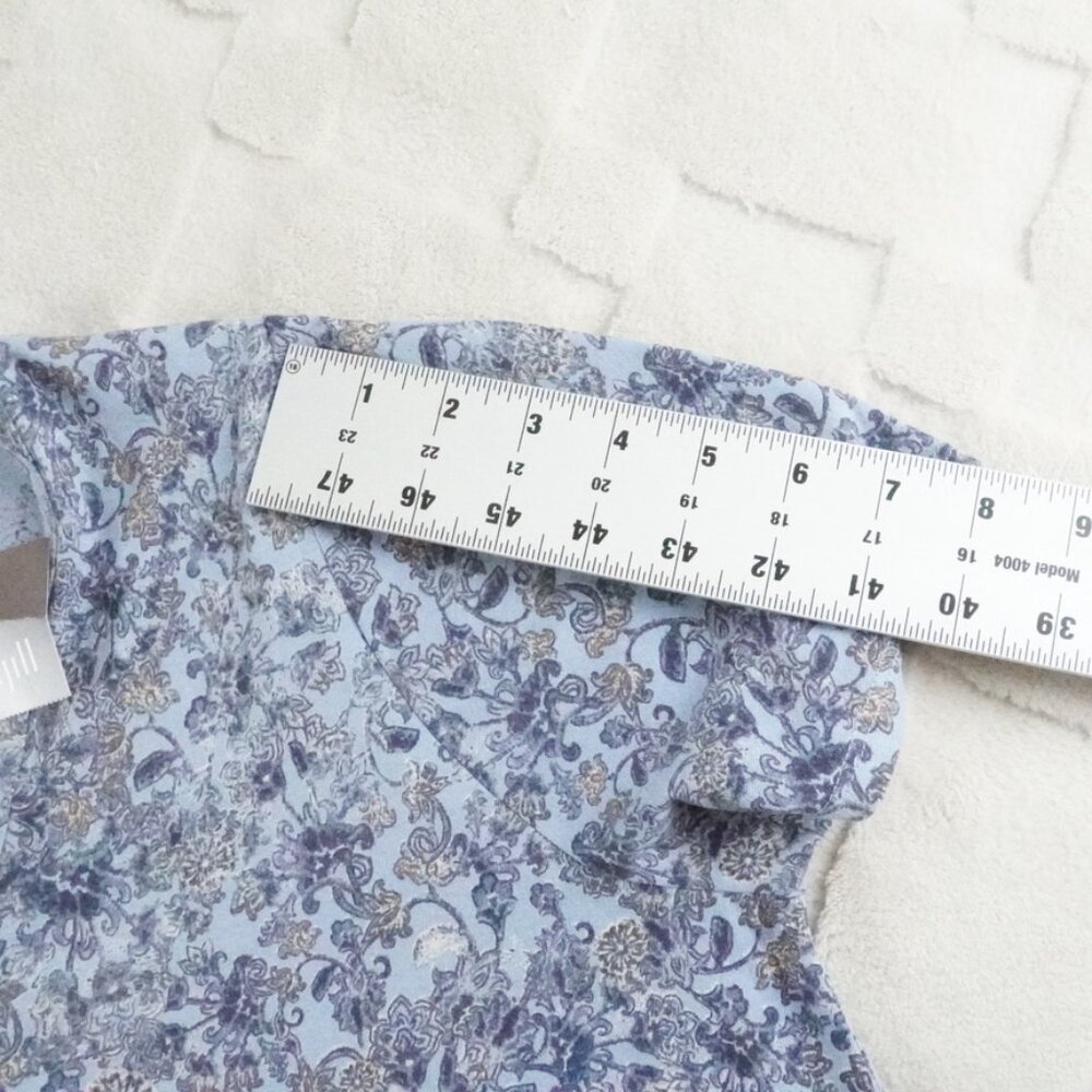 J.Jill T-Shirt Dress Womens Large Floral Print V-Neck Short Sleeve - Picture 10 of 12
